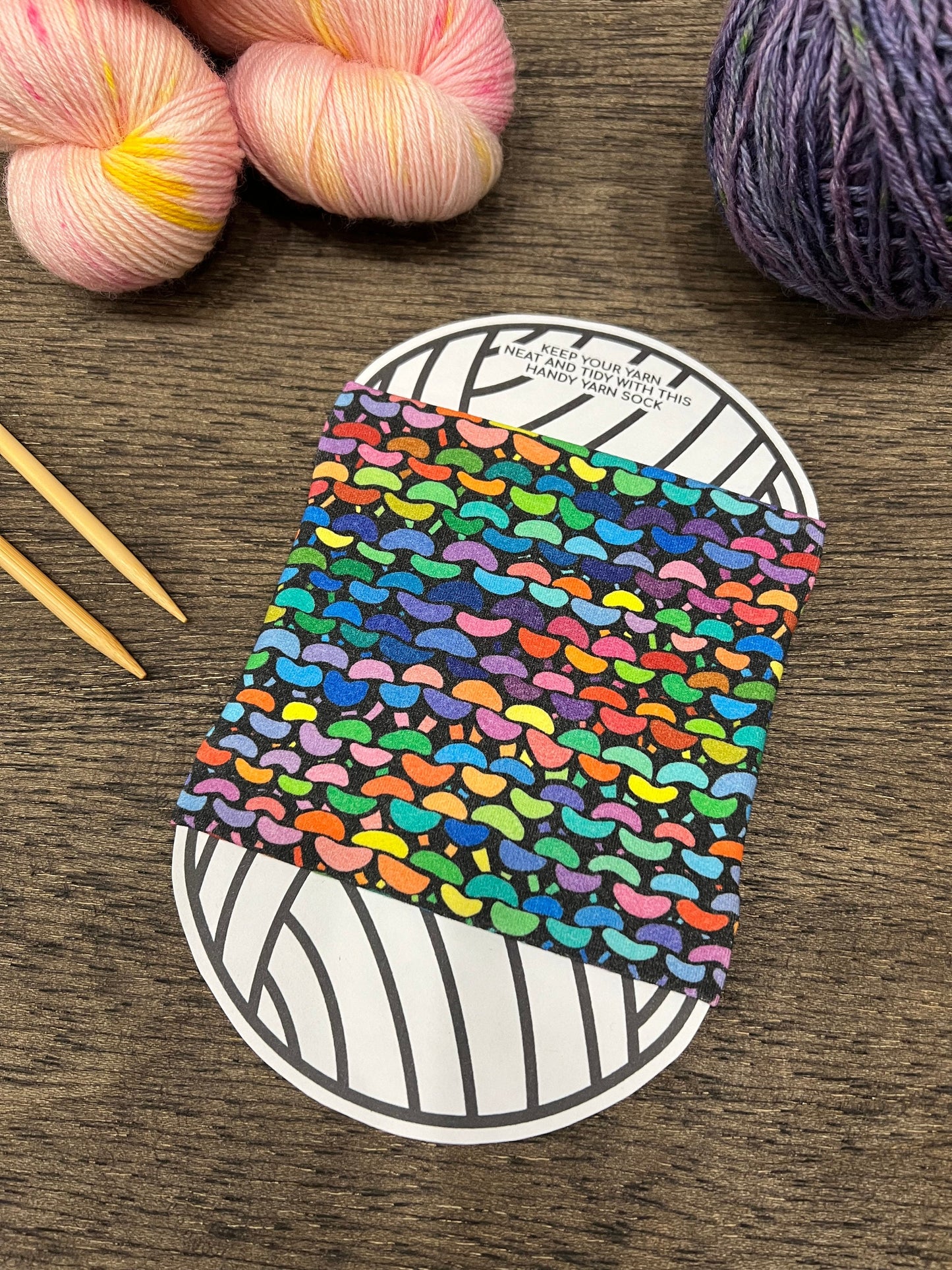 Yarn Cake Cozy: Cotton Jersey Skein Sleeve, Yarn Minder