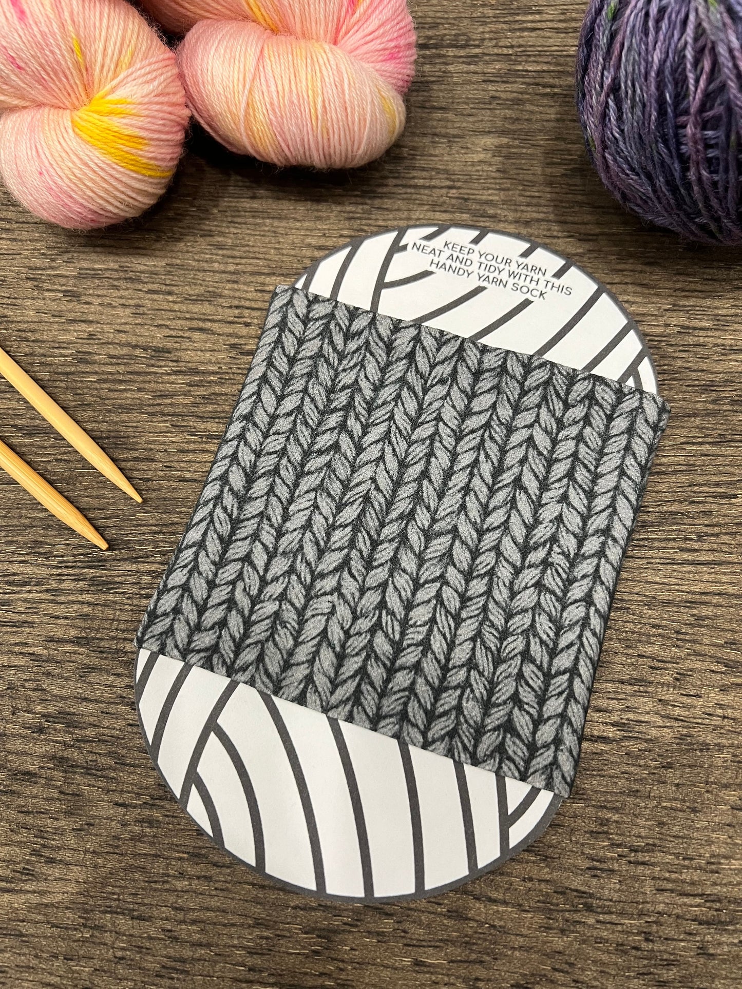 Yarn Cake Cozy: Cotton Jersey Skein Sleeve, Yarn Minder