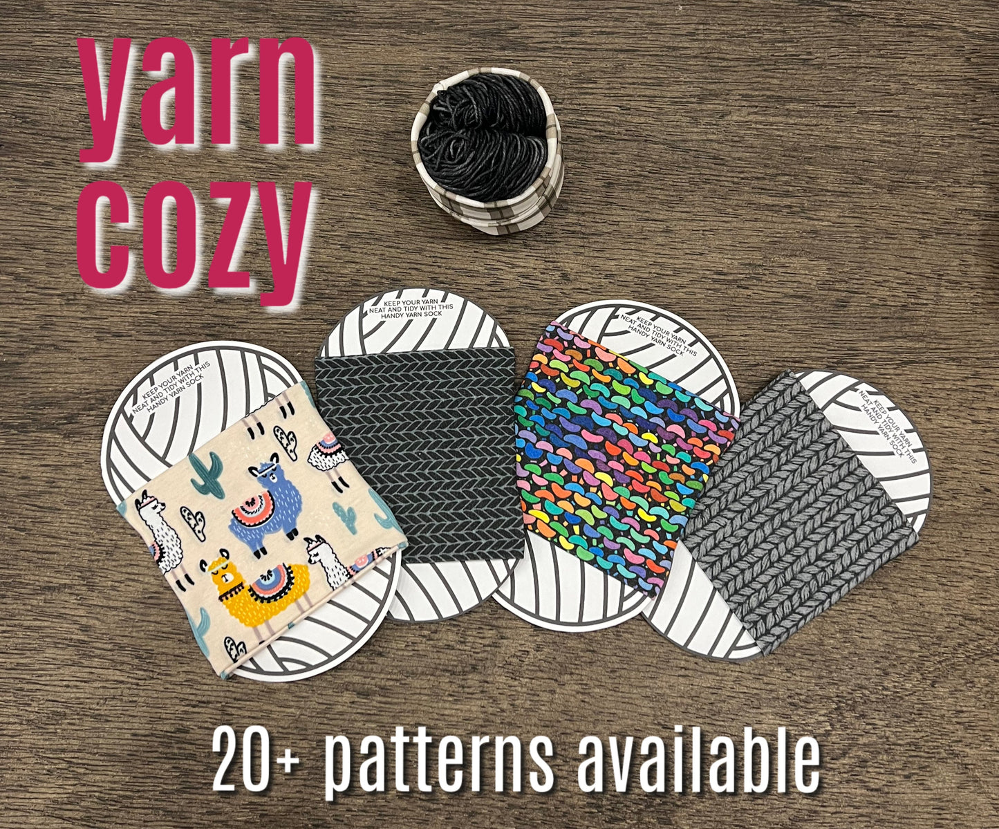 Yarn Cake Cozy: Cotton Jersey Skein Sleeve, Yarn Minder