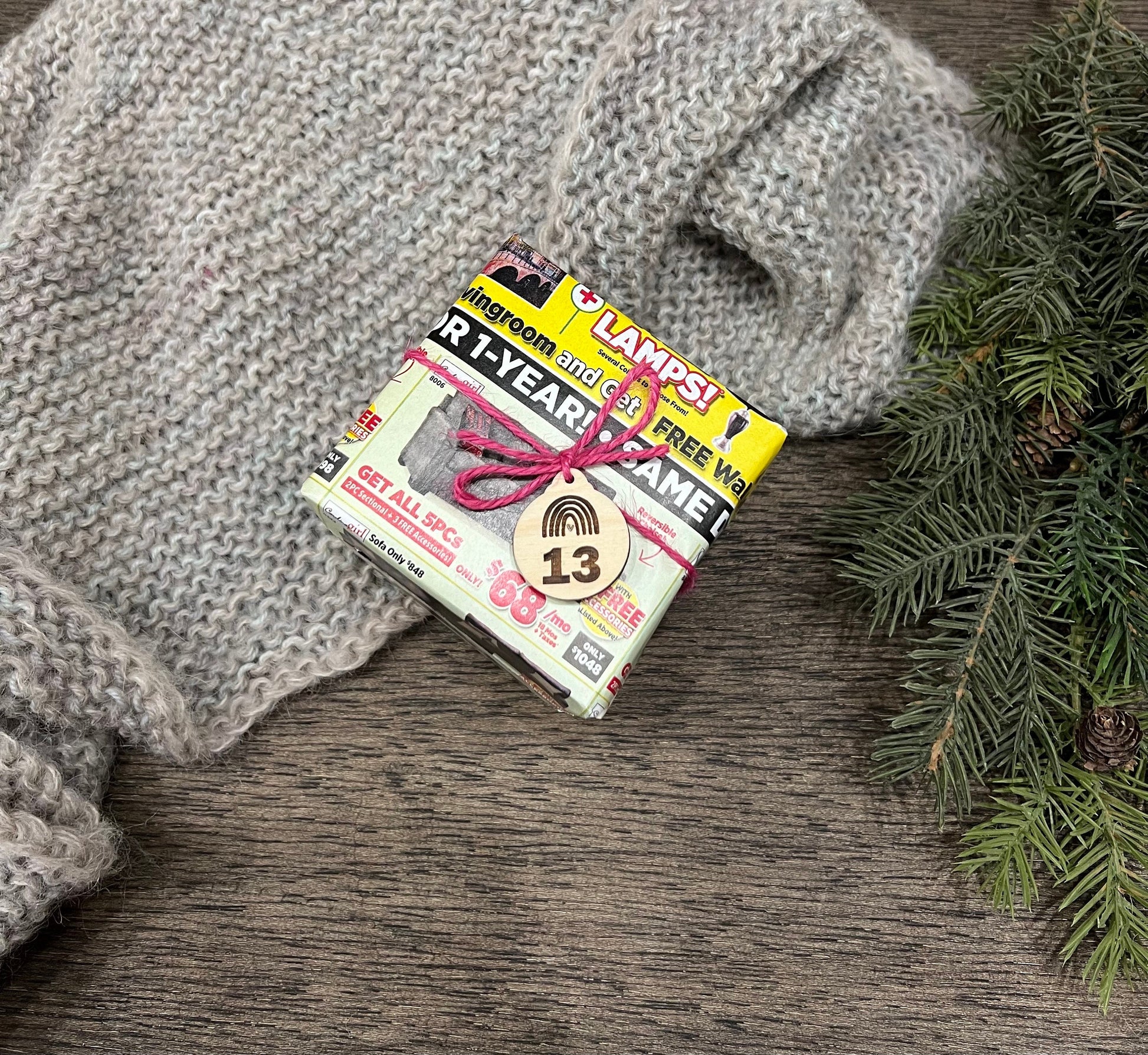 Wooden Advent Calendar Number Tags, DIY Holiday Craft Supplies