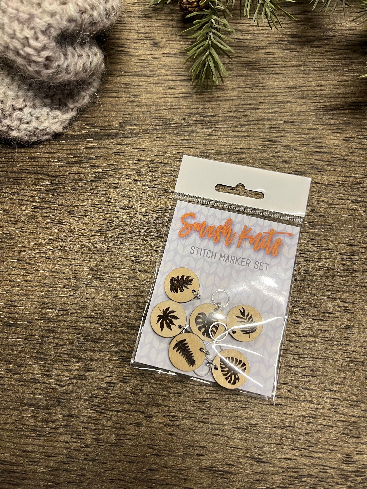Wooden Knitting and Crochet Stitch Marker Set - PLANT LOVER