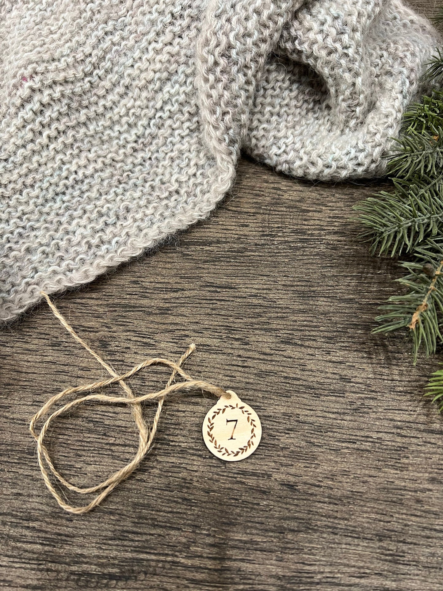 Wooden Advent Calendar Number Tags, DIY Holiday Craft Supplies