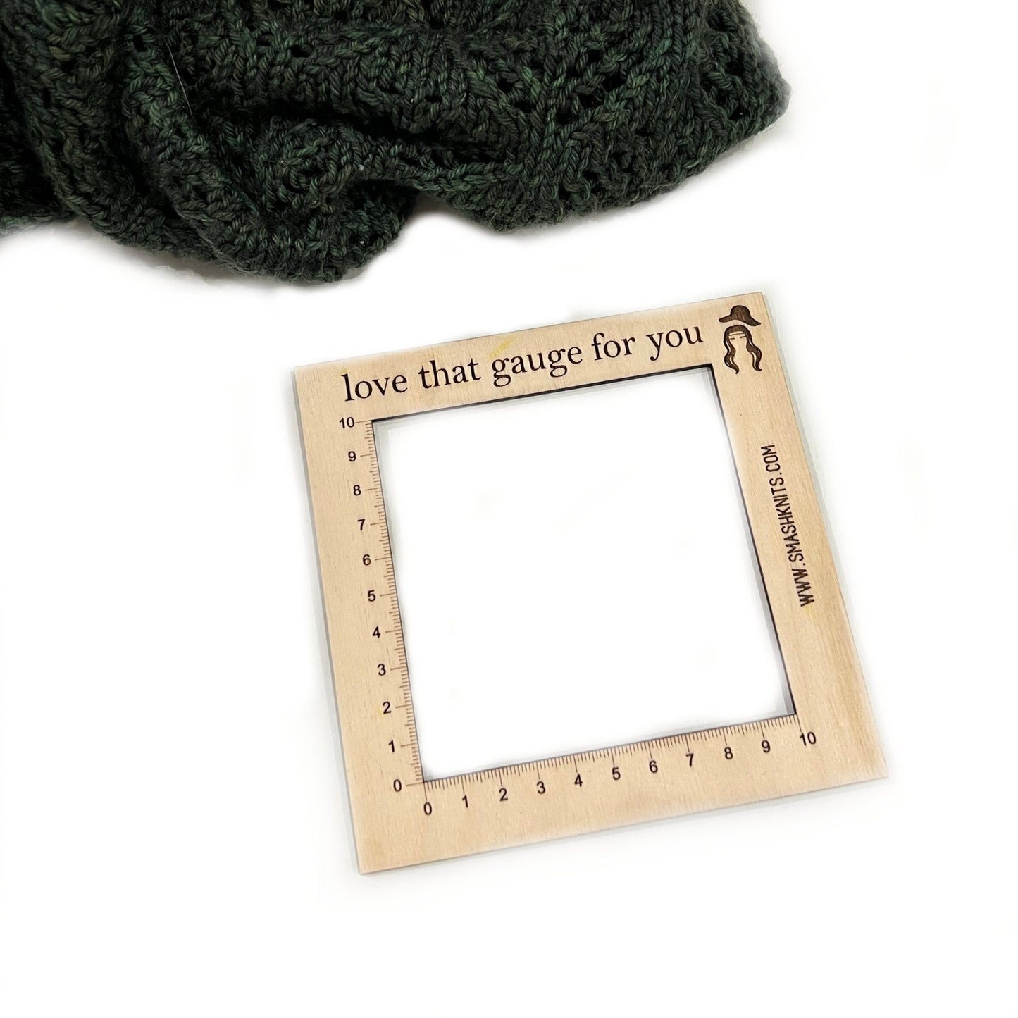 Baltic Birch Gauge Ruler - Knitting and Crochet Fabric Swatch Tool