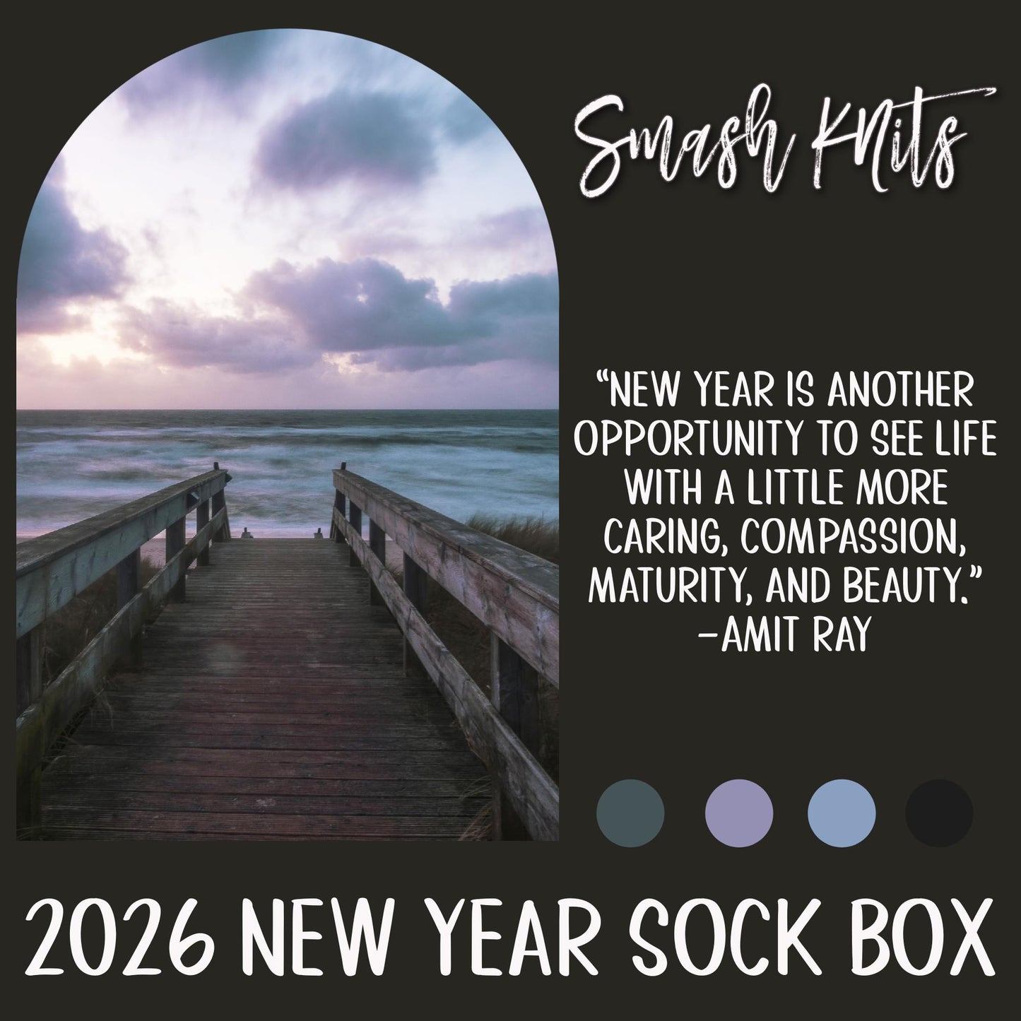 2026 New Year's Sock Box "WINTER SOLTICE" Yarn Gift for Knitters and Crafters