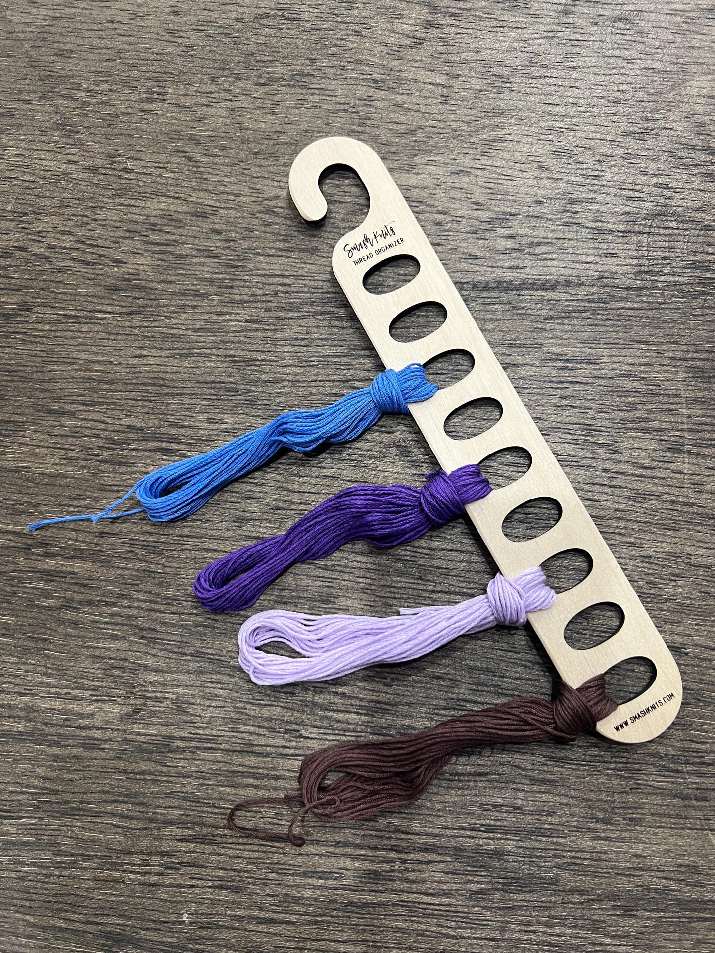 Wooden Embroidery Floss Holder - Tool for Embroiders and Stitchers