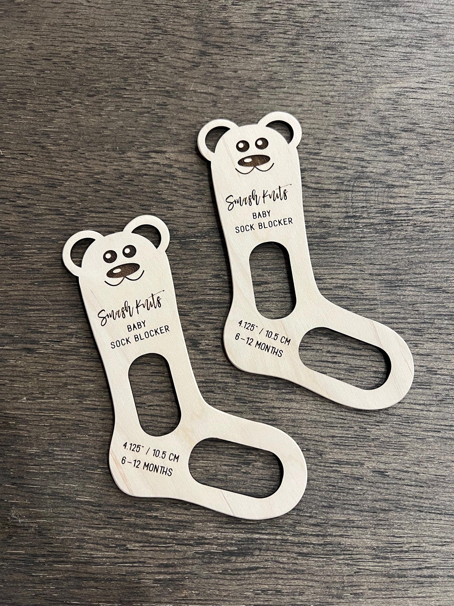 Wooden Sock Blocker for Knitting and Crochet - Baby Sizes