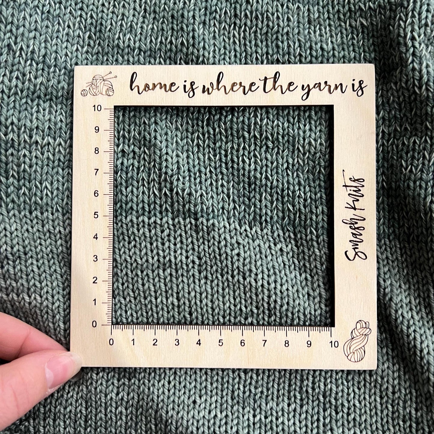 Knitting Gauge Ruler Baltic Birch Knitting and Crochet Tool