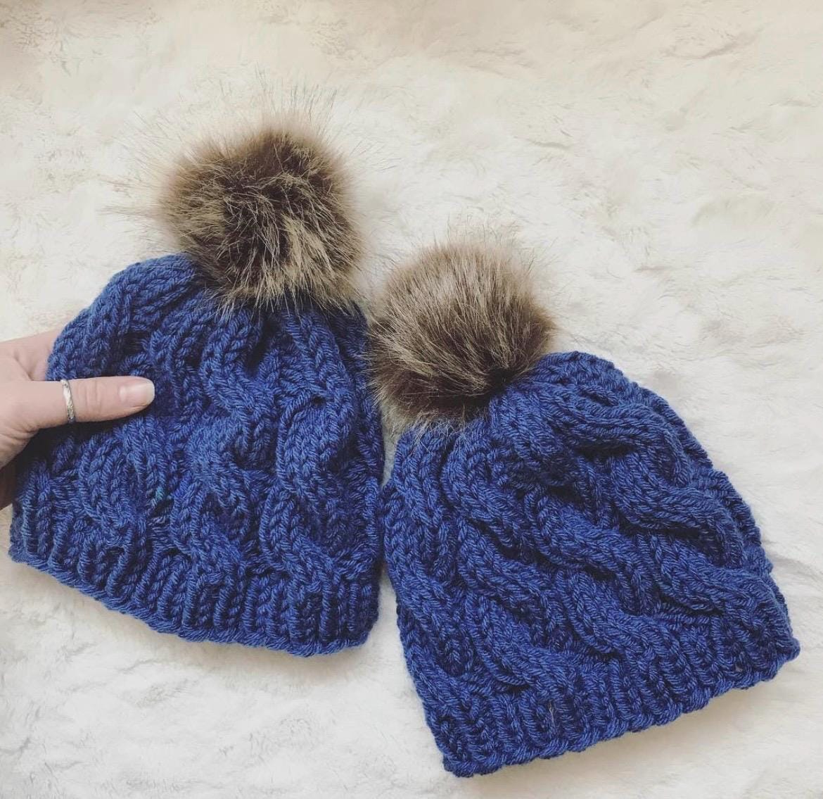 Cabled Hat Knitting Pattern: Cozy Toque, Baby to Adult (PDF Pattern)