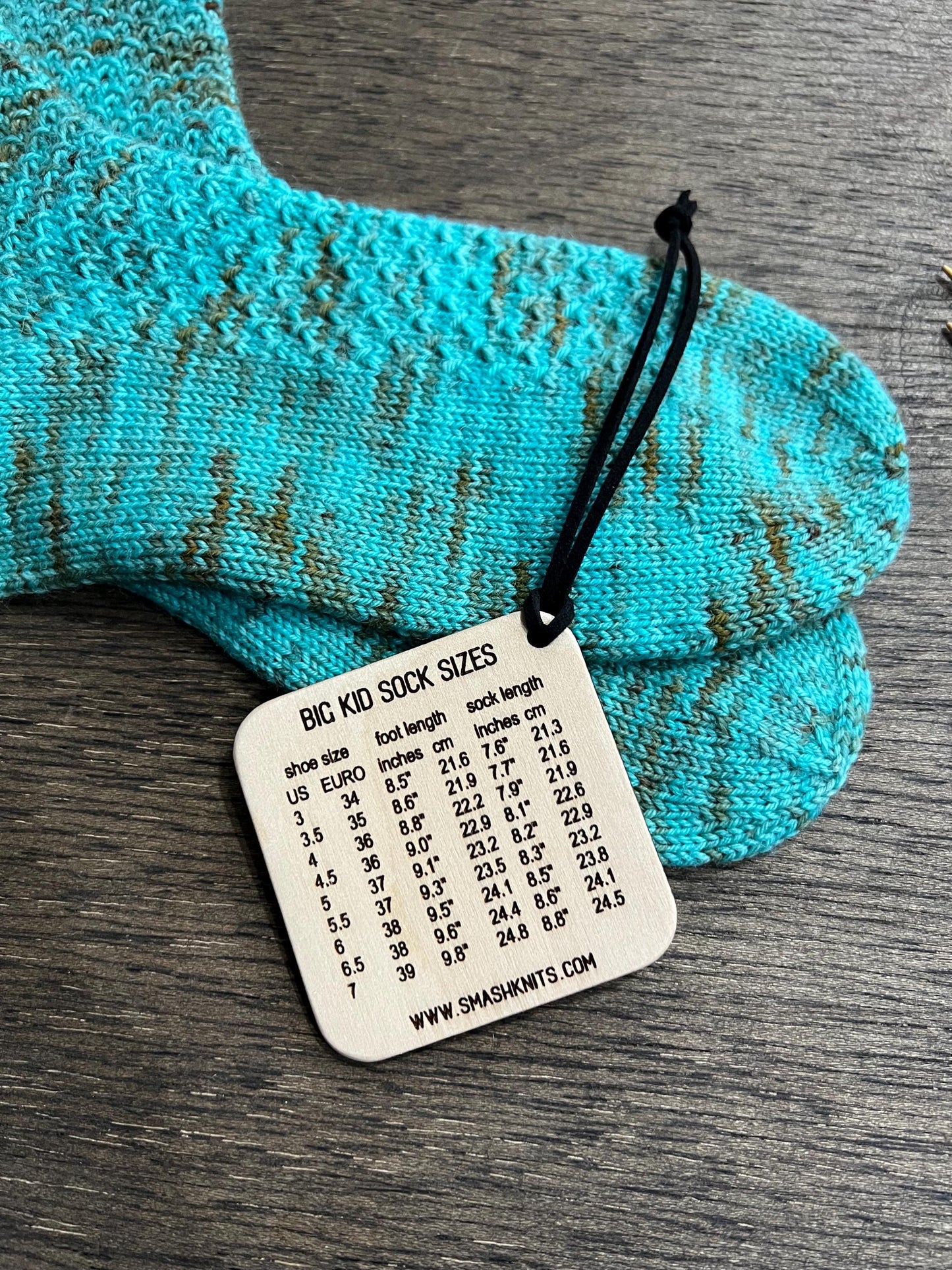 Knitter’s Reference Card Sock Sizes