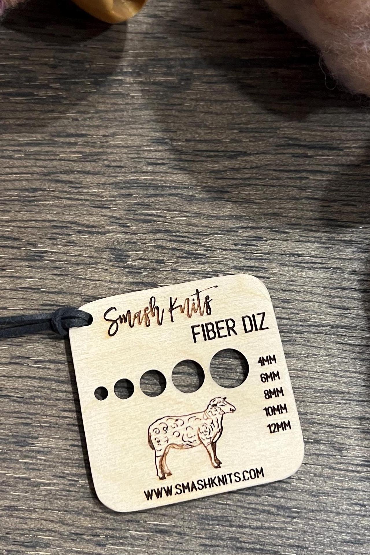 Reference Tool for Spinning - Wooden Fibre Diz Card