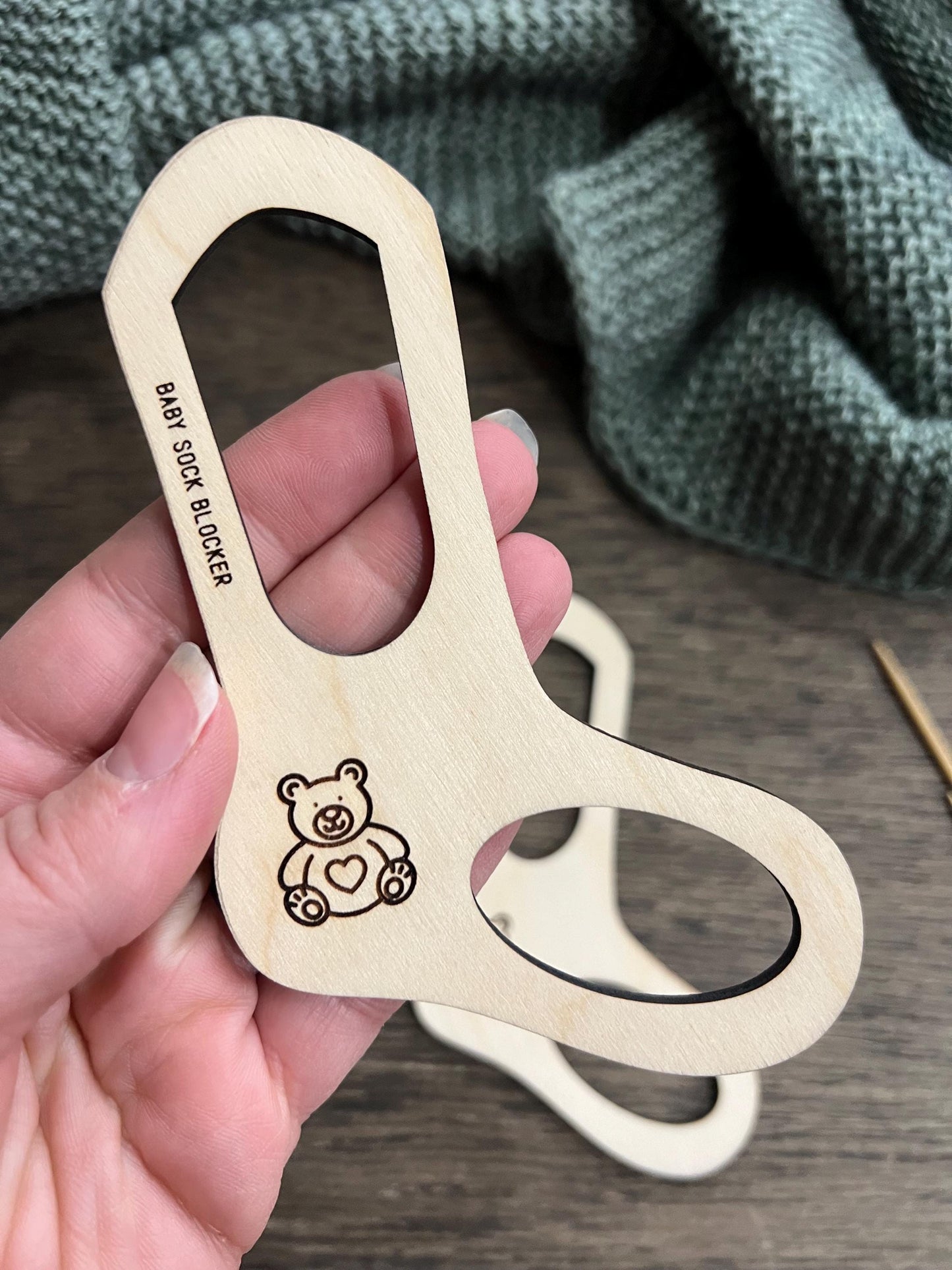Wooden Sock Blockers for Knitting and Crochet - Baby Size