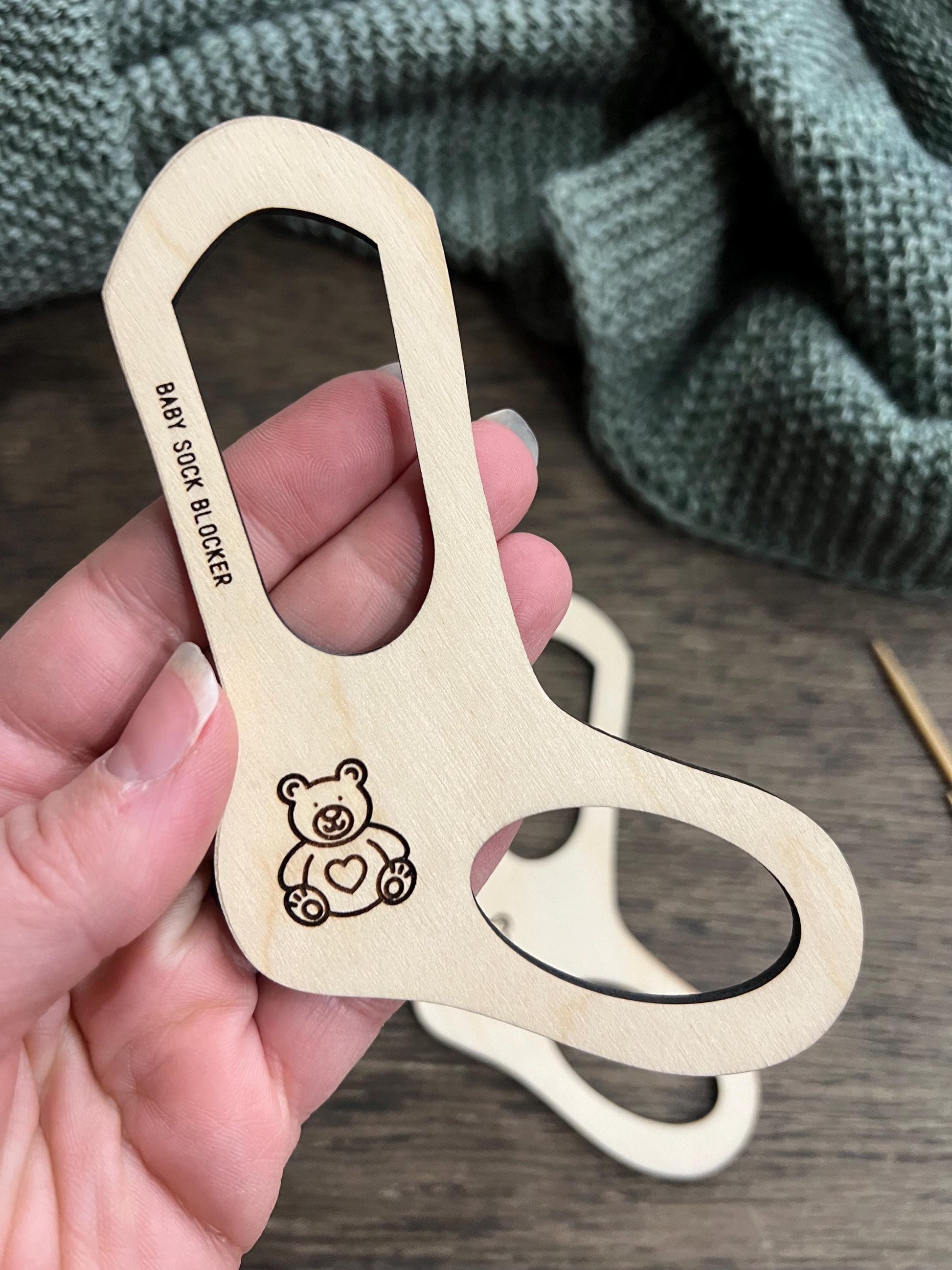 Wooden Sock Blockers for Knitting and Crochet - Baby Size