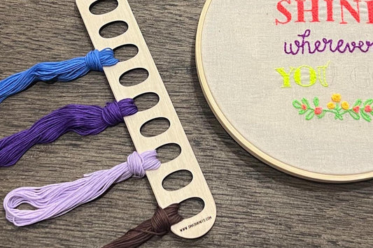 Wooden Embroidery Floss Holder - Tool for Embroiders and Stitchers
