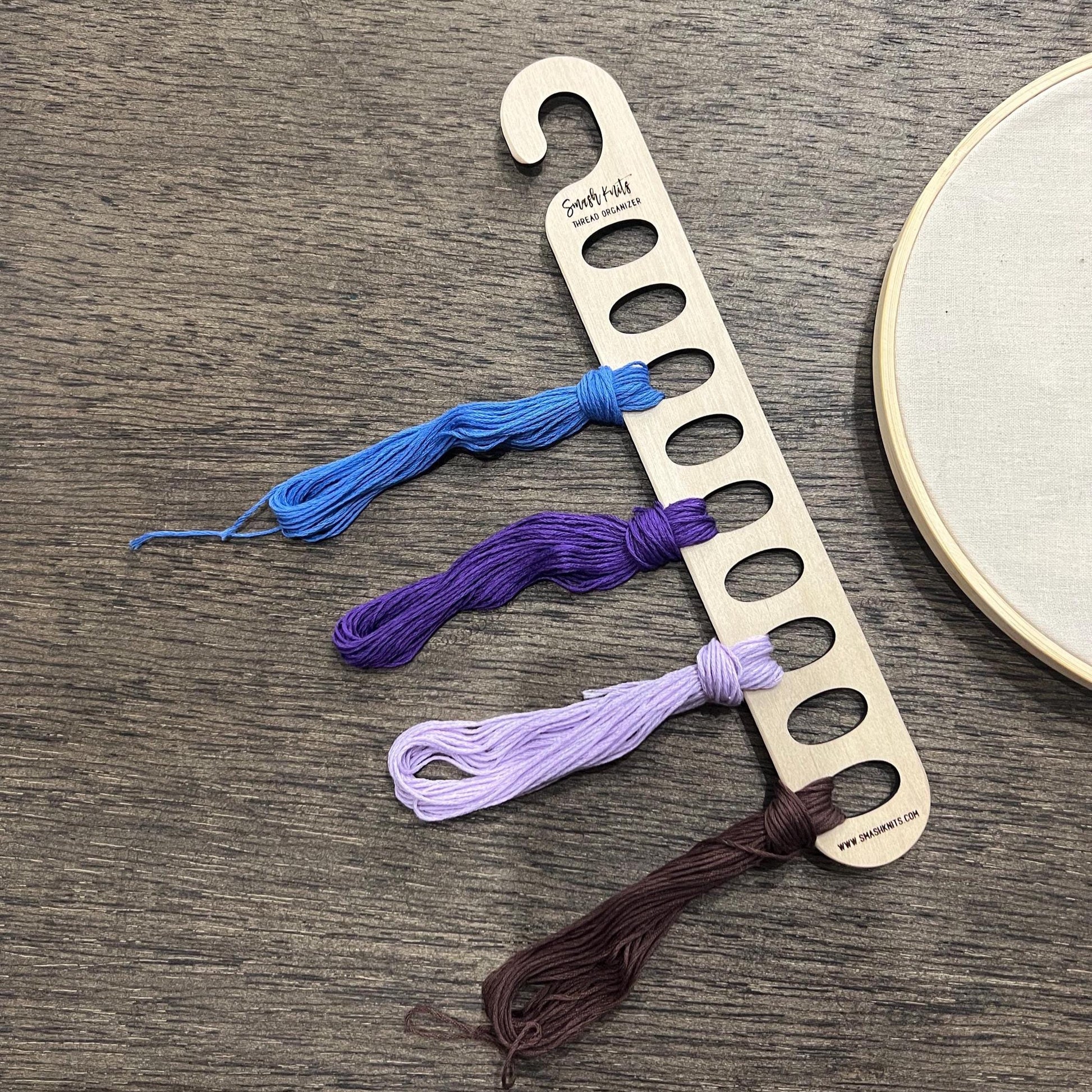 Wooden Embroidery Floss Holder - Tool for Embroiders and Stitchers