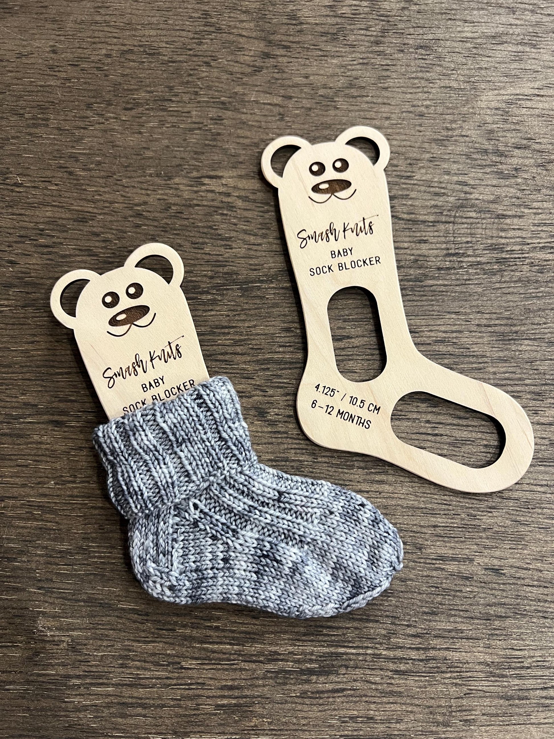 Wooden Sock Blocker for Knitting and Crochet - Baby Sizes