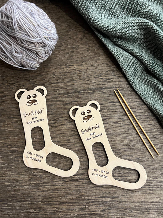 Wooden Sock Blocker for Knitting and Crochet - Baby Sizes