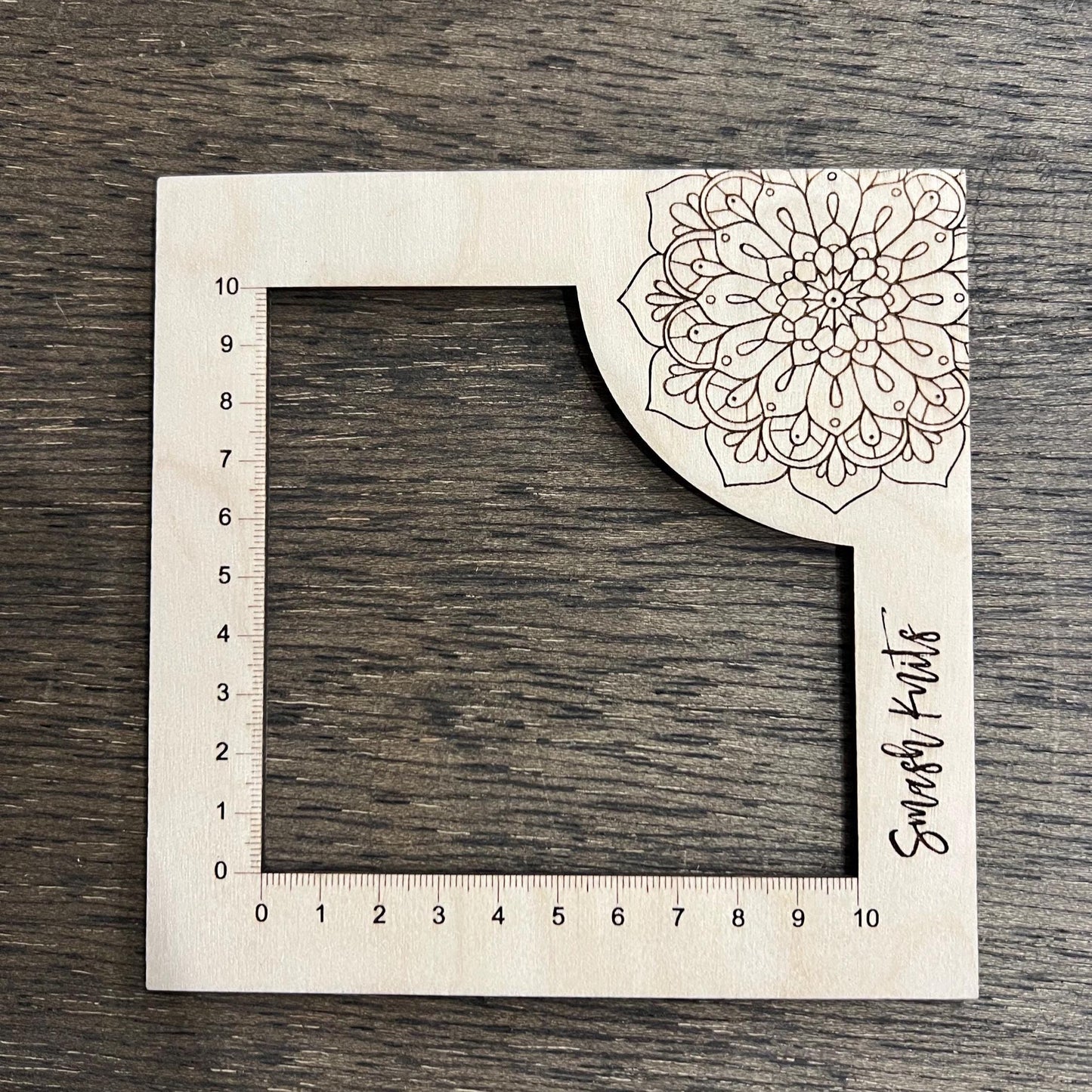 Knitting Gauge Ruler Baltic Birch Knitting and Crochet Tool