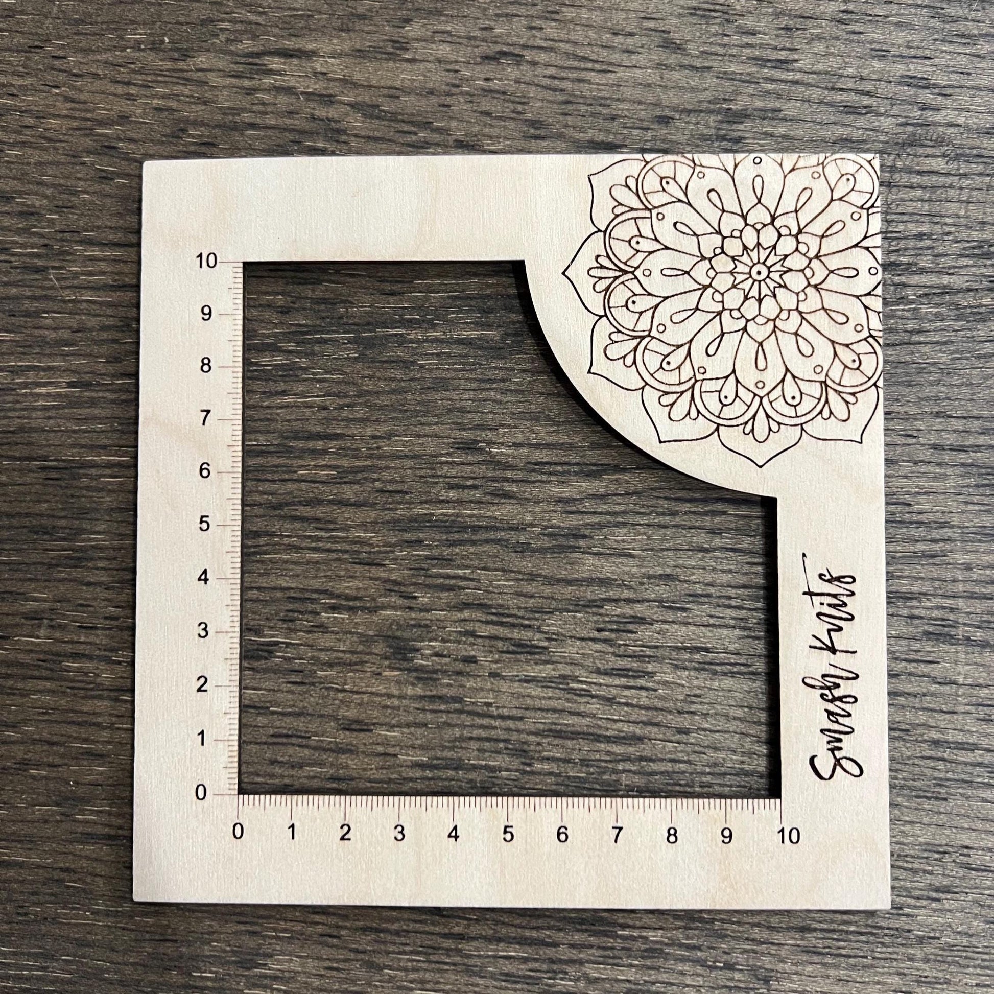 Knitting Gauge Ruler Baltic Birch Knitting and Crochet Tool