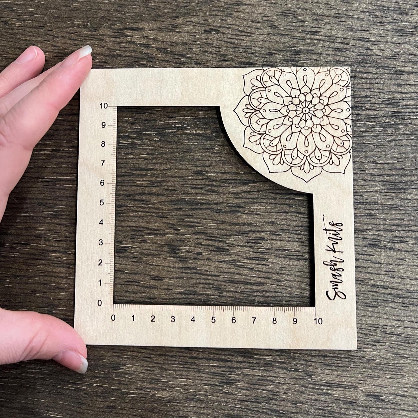 Knitting Gauge Ruler Baltic Birch Knitting and Crochet Tool