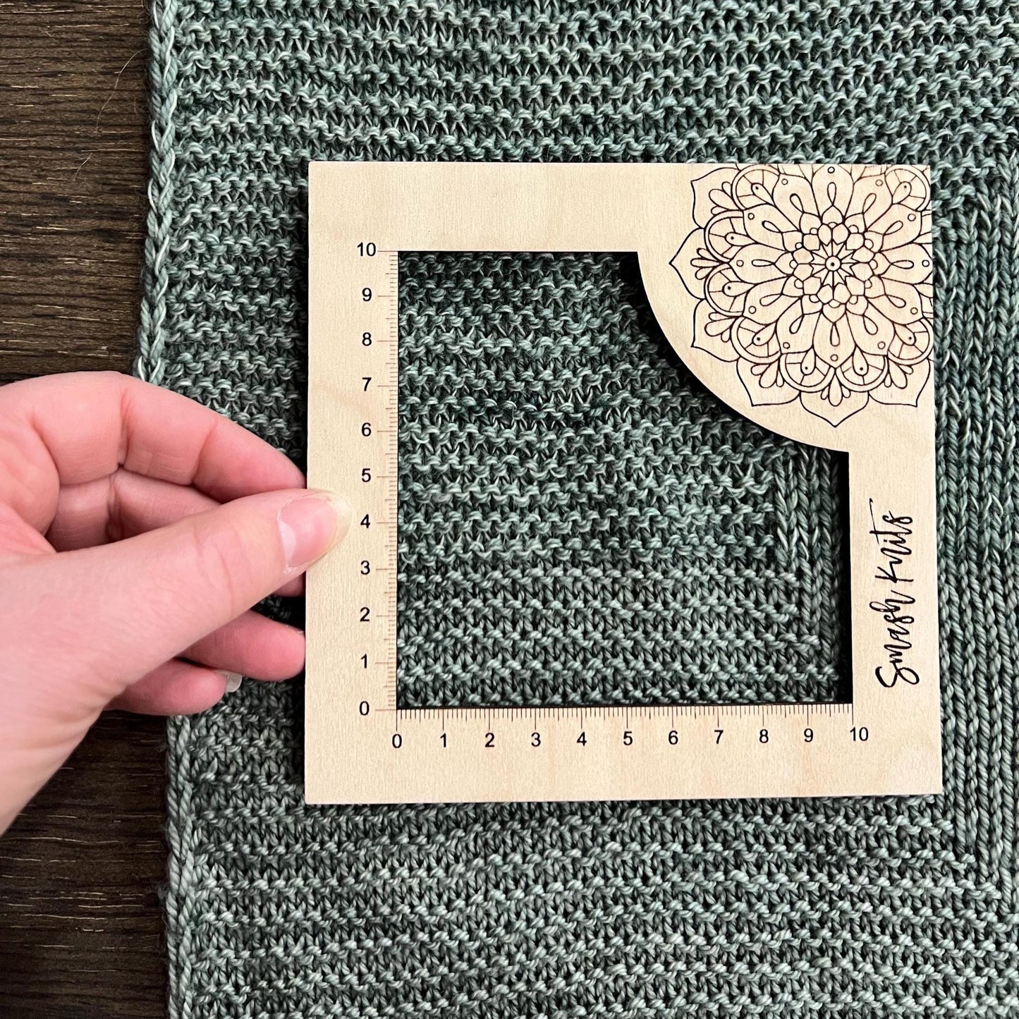 Knitting Gauge Ruler Baltic Birch Knitting and Crochet Tool