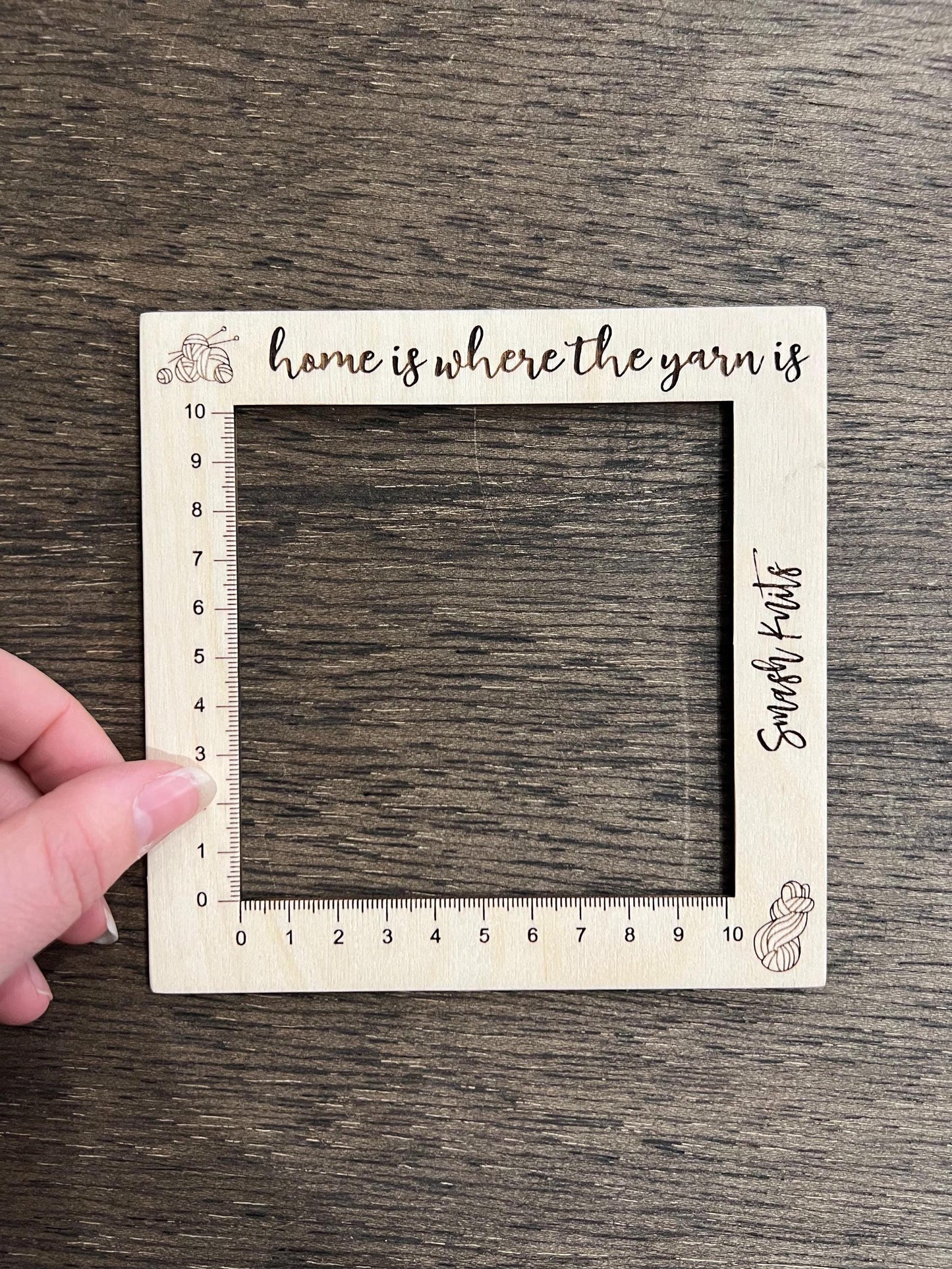 Knitting Gauge Ruler Baltic Birch Knitting and Crochet Tool