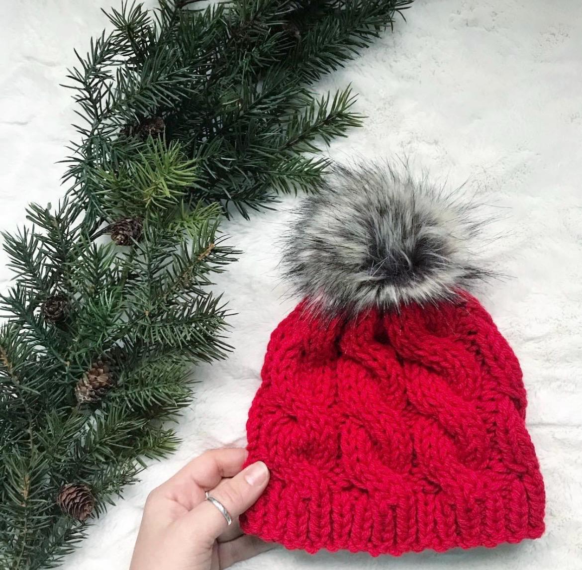 Cabled Hat Knitting Pattern: Cozy Toque, Baby to Adult (PDF Pattern)