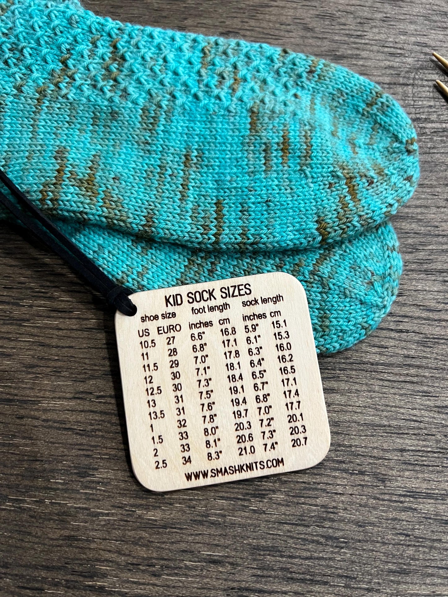Knitter’s Reference Card Sock Sizes