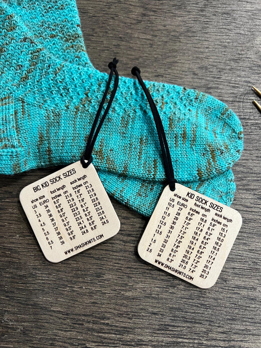 Knitter’s Reference Card Sock Sizes