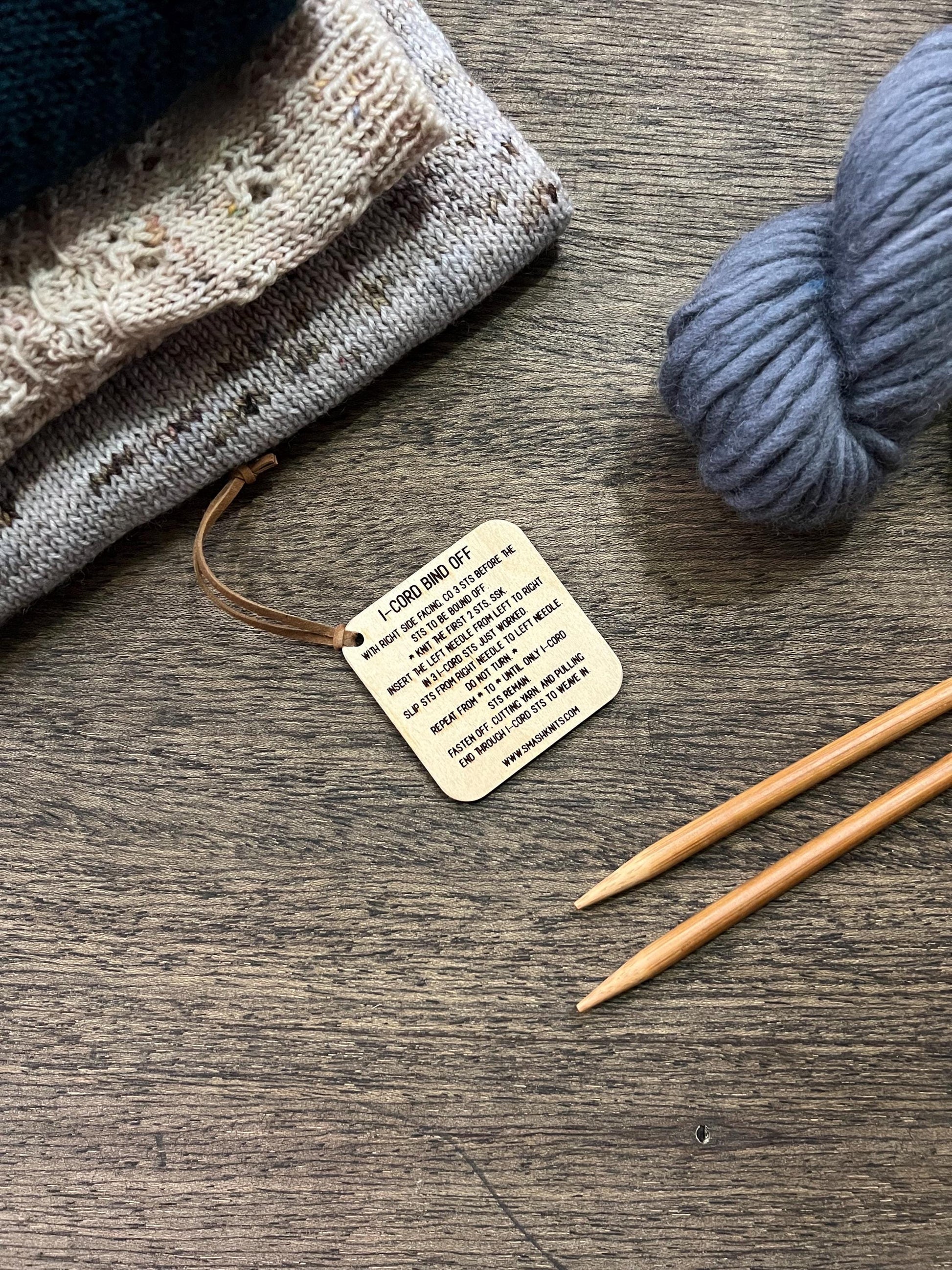 Mini Tool for Knitting Wooden Knitting Reference - I CORD Instructions