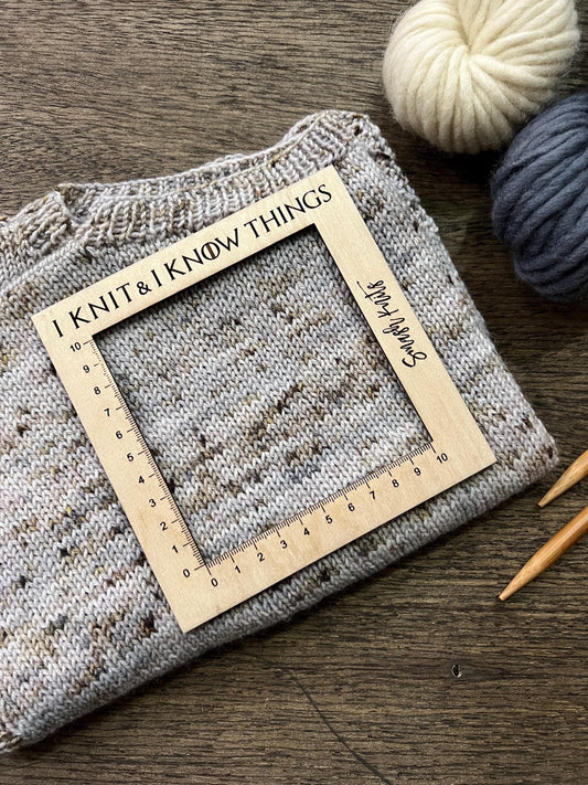 Knitting Gauge Ruler Baltic Birch Knitting and Crochet Tool