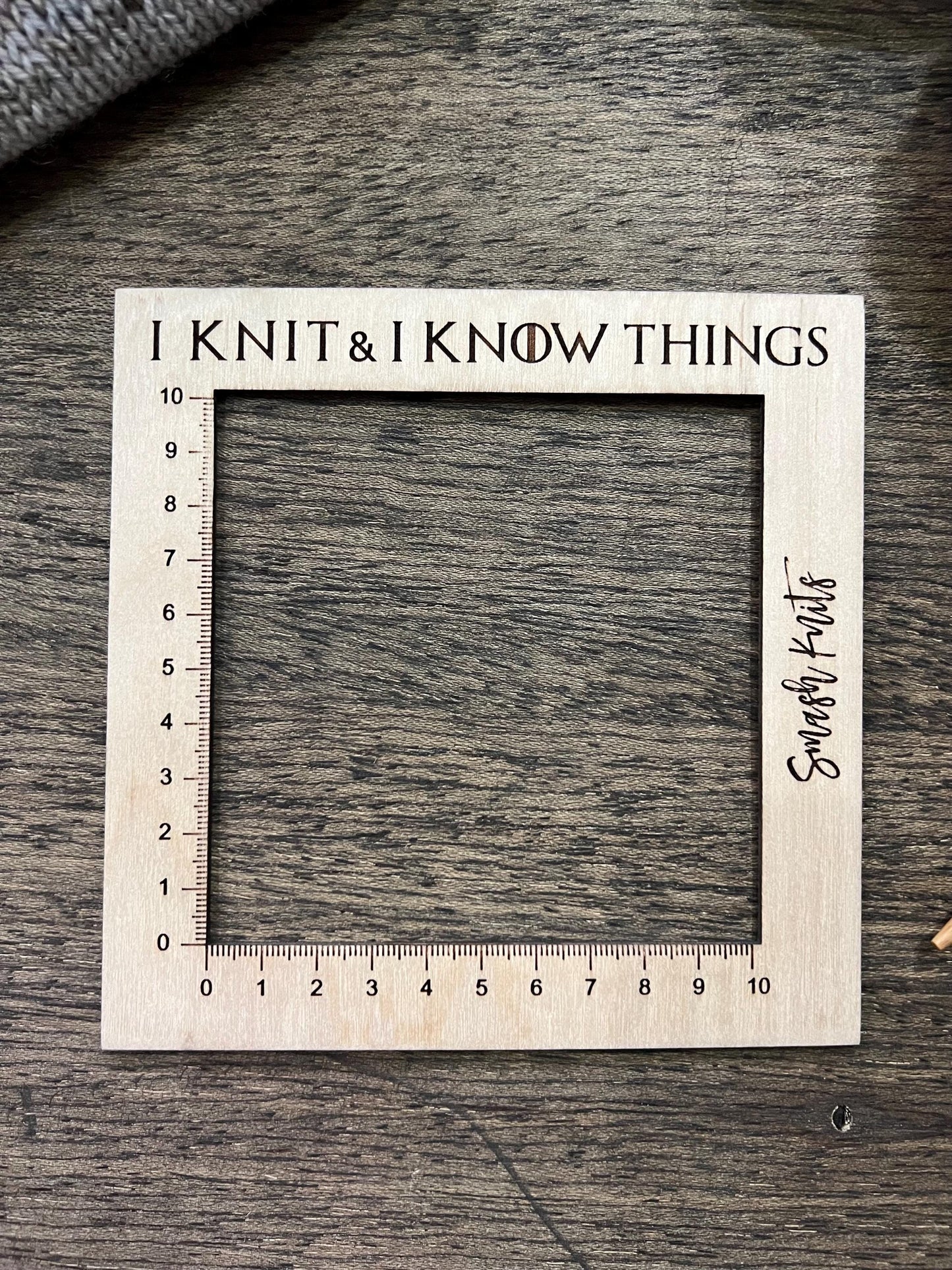 Knitting Gauge Ruler Baltic Birch Knitting and Crochet Tool