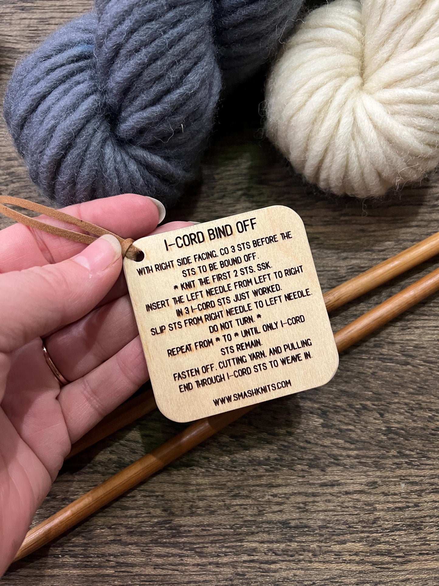 Mini Tool for Knitting Wooden Knitting Reference - I CORD Instructions