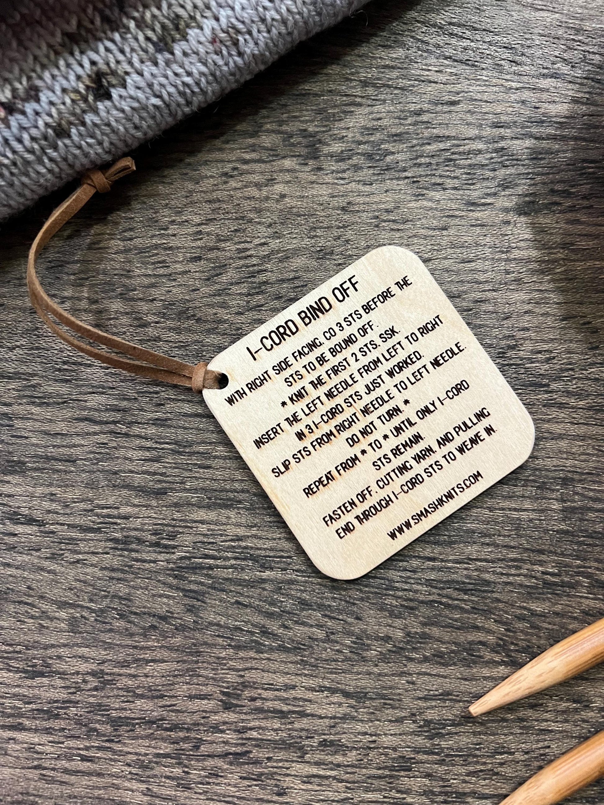 Mini Tool for Knitting Wooden Knitting Reference - I CORD Instructions