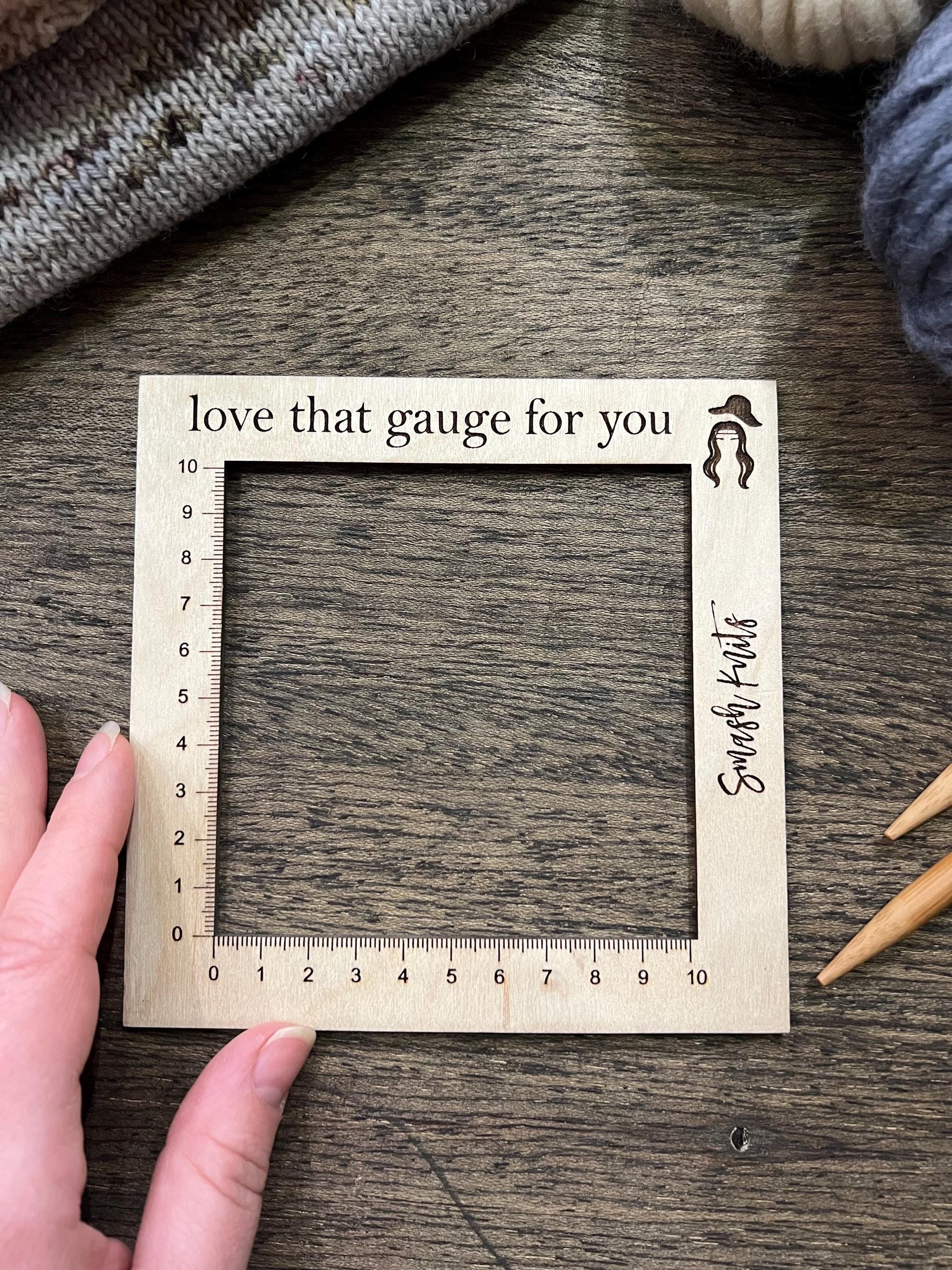 Baltic Birch Gauge Ruler - Knitting and Crochet Fabric Swatch Tool