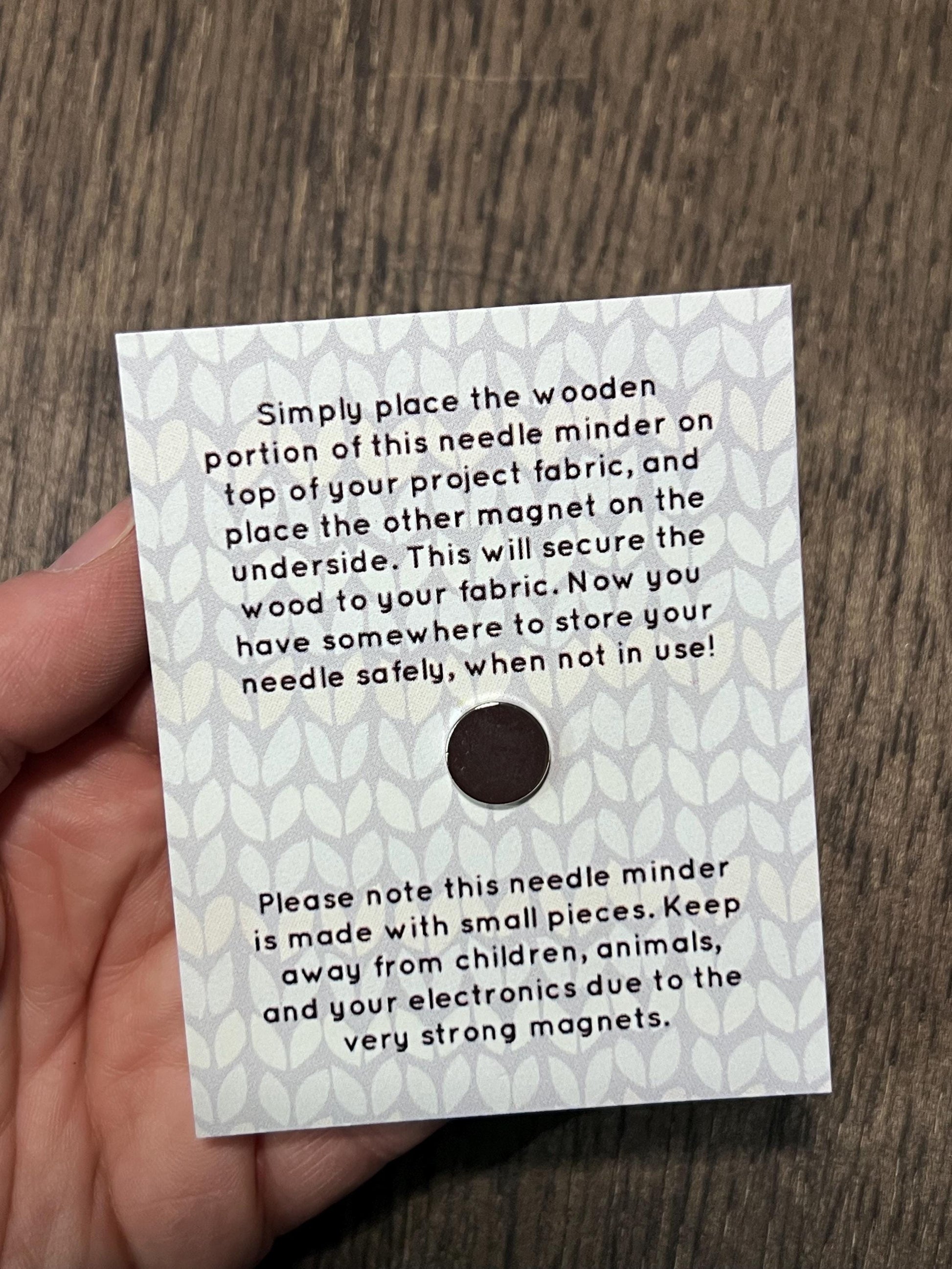 Wooden Needle Minder - "STRAIGHT OUTTA THREAD" Cross Stitch and Embroidery Accessory Notion