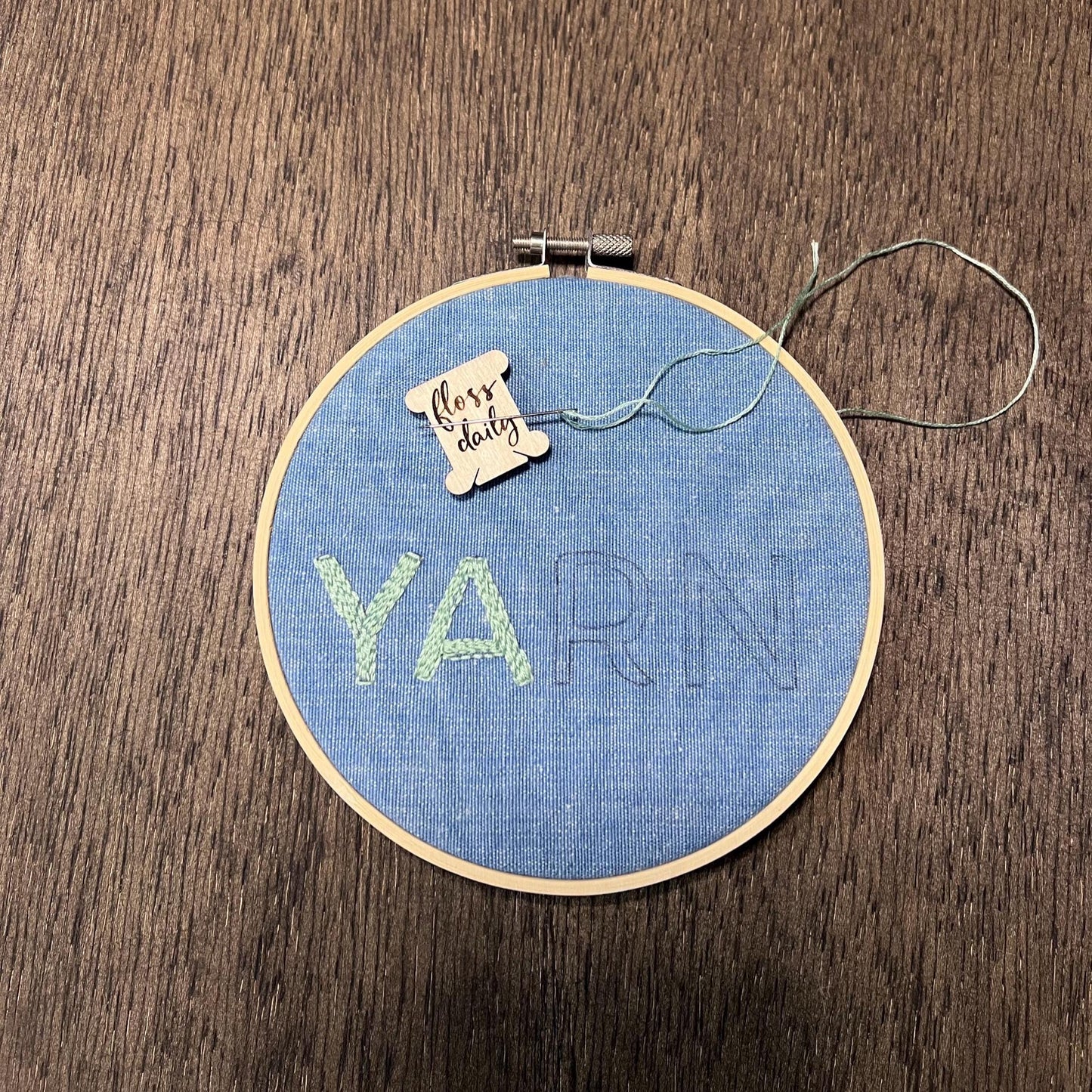 Wooden Needle Minder Cross Stitch and Embroidery Accessory Notion - FLOSS DAILY