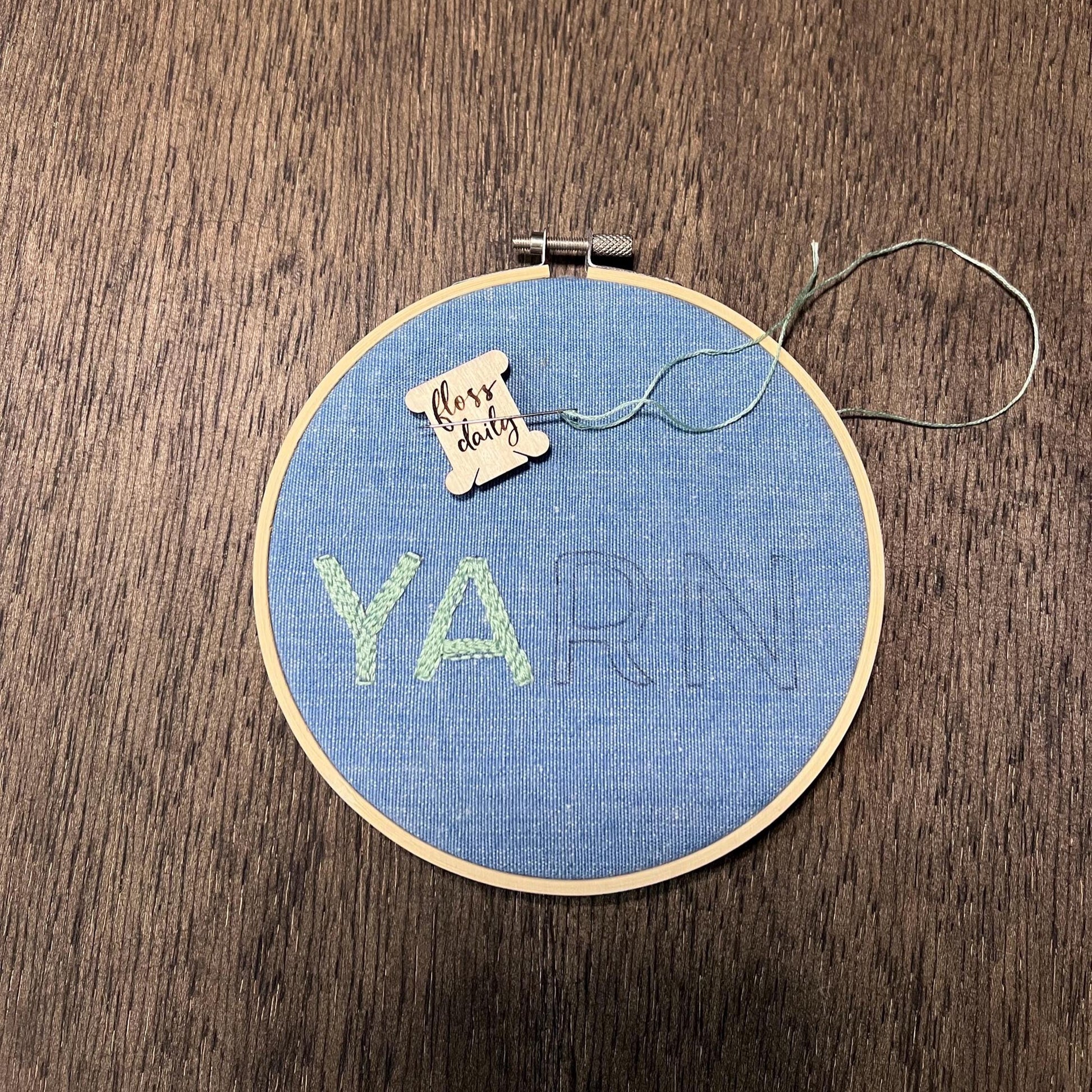 Wooden Needle Minder Cross Stitch and Embroidery Accessory Notion - FLOSS DAILY