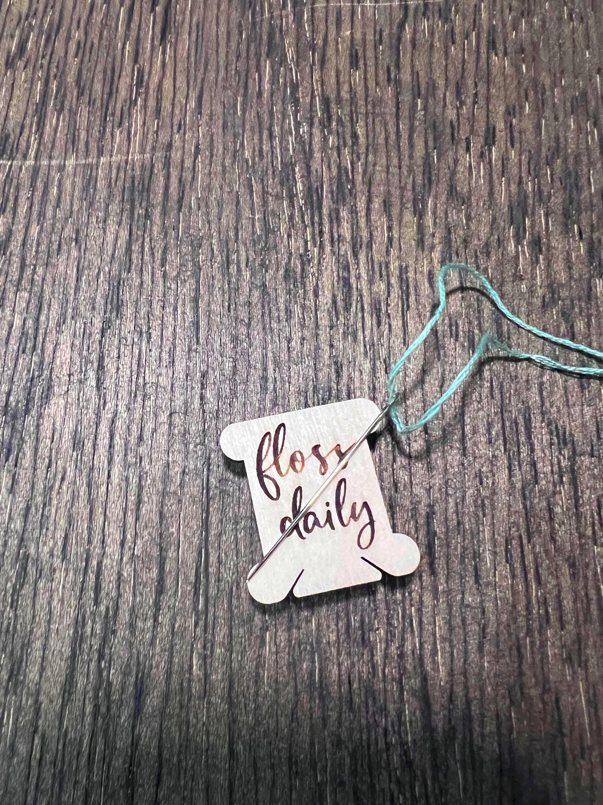Wooden Needle Minder Cross Stitch and Embroidery Accessory Notion - FLOSS DAILY