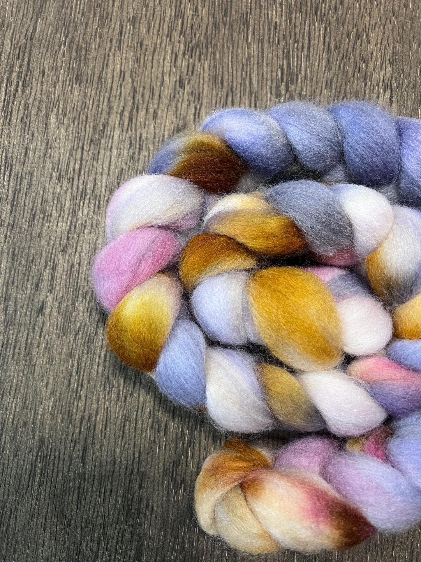 RUST, PINK, NAVY, Purple & Cream Hand Dyed Spinning Fibre Corriedale Cross Roving Non Superwash