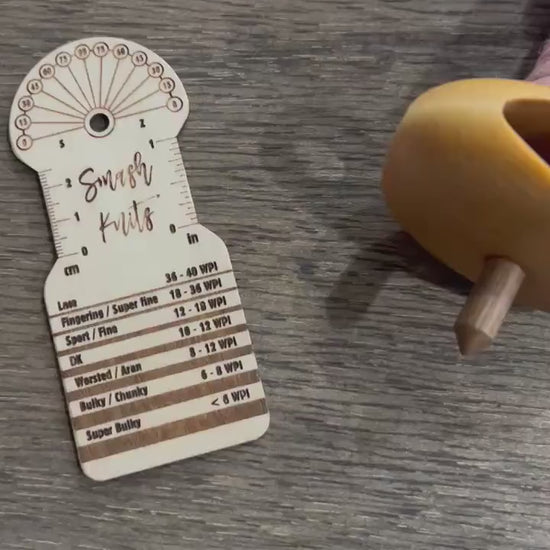 Wooden Spinner's WPI Tool: Yarn Twist Angle Gauge