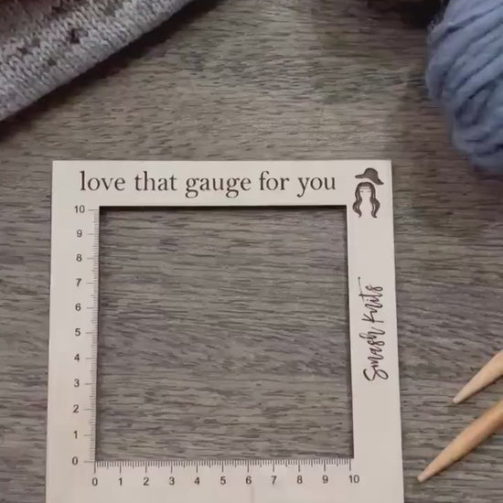 Baltic Birch Gauge Ruler - Knitting and Crochet Fabric Swatch Tool