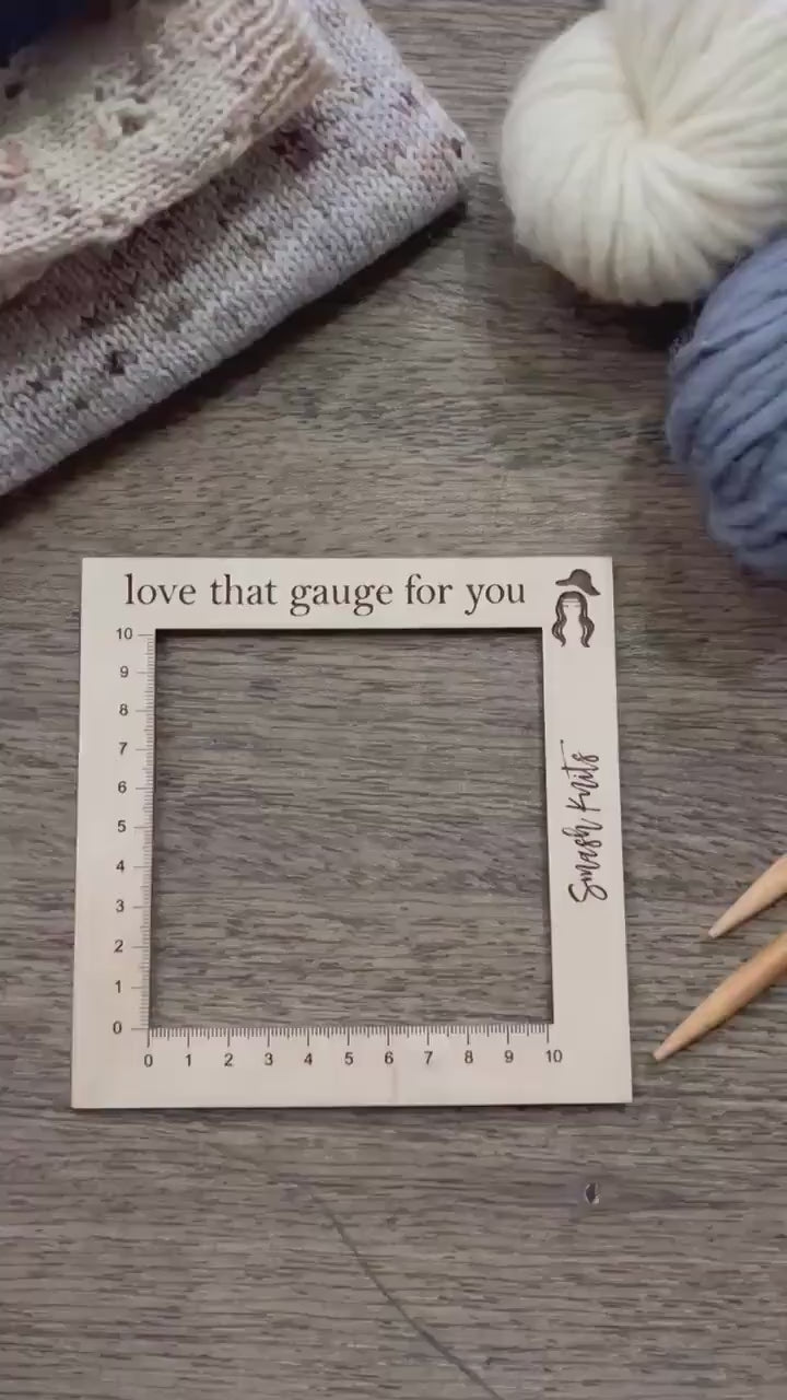Baltic Birch Gauge Ruler - Knitting and Crochet Fabric Swatch Tool