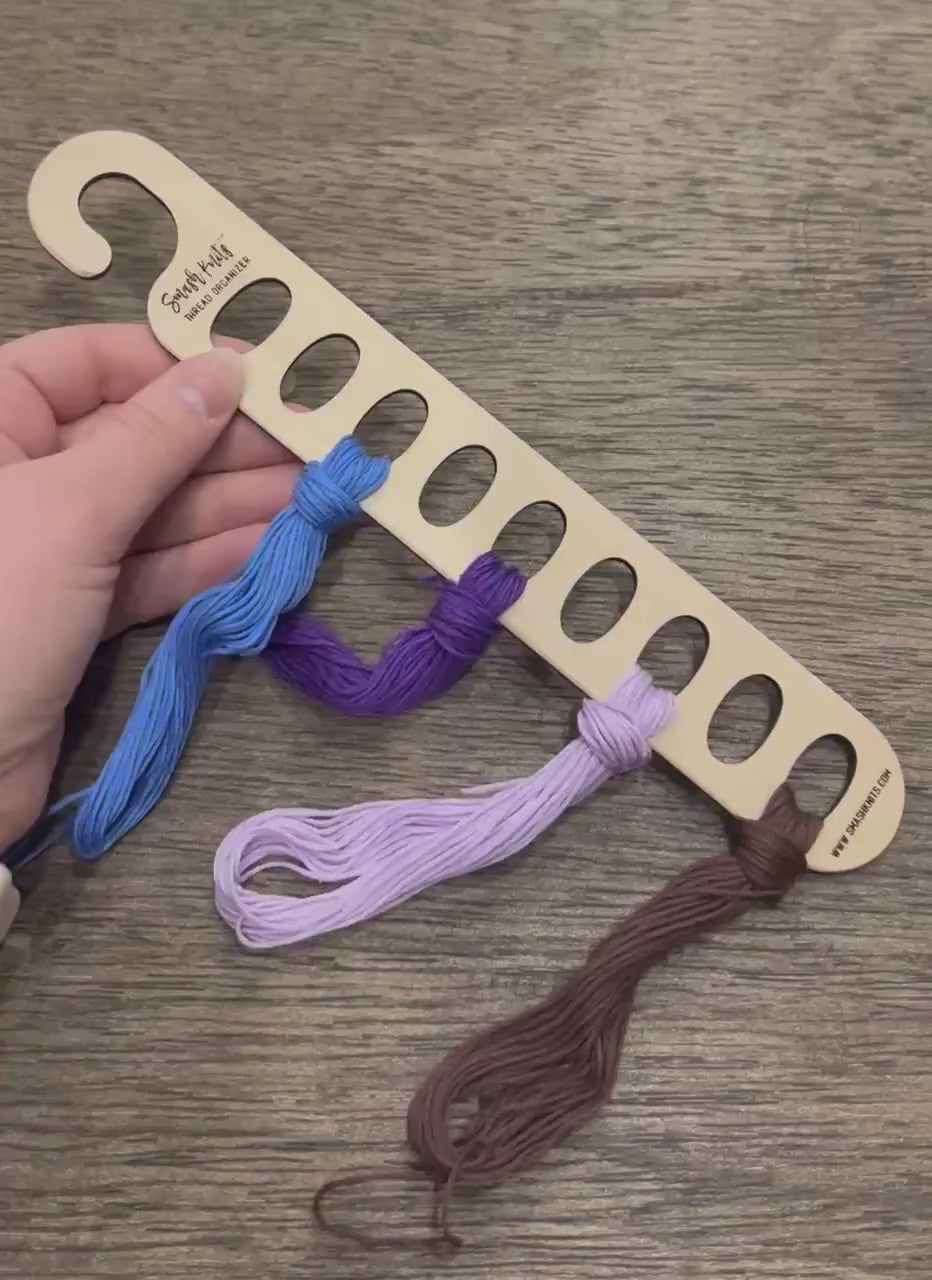 Wooden Embroidery Floss Holder - Tool for Embroiders and Stitchers