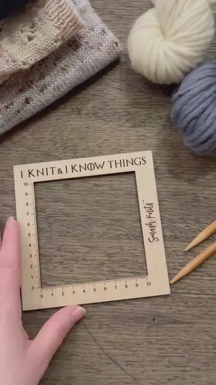 Knitting Gauge Ruler Baltic Birch Knitting and Crochet Tool