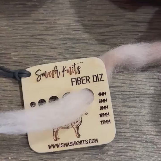 Reference Tool for Spinning - Wooden Fibre Diz Card