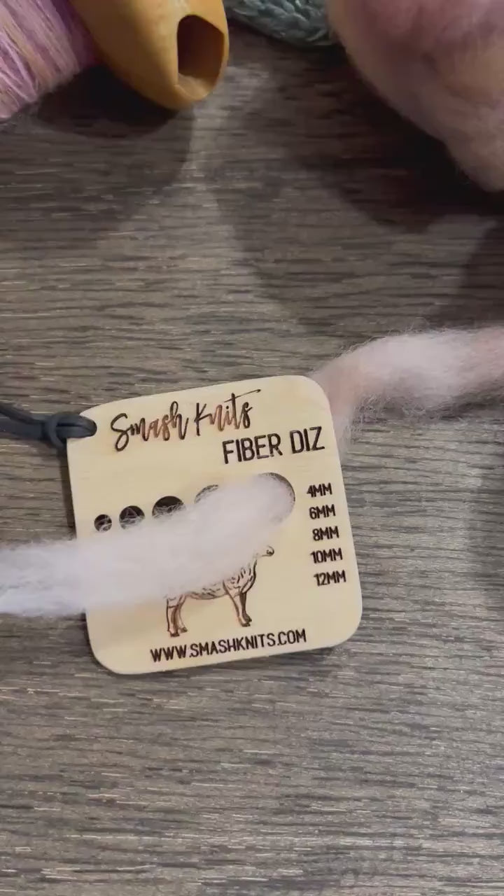 Reference Tool for Spinning - Wooden Fibre Diz Card