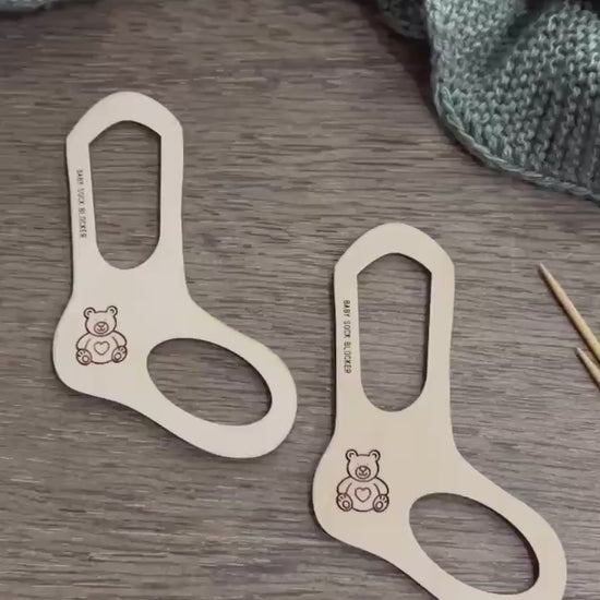 Wooden Sock Blockers for Knitting and Crochet - Baby Size
