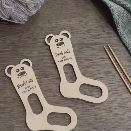 Wooden Sock Blocker for Knitting and Crochet - Baby Sizes