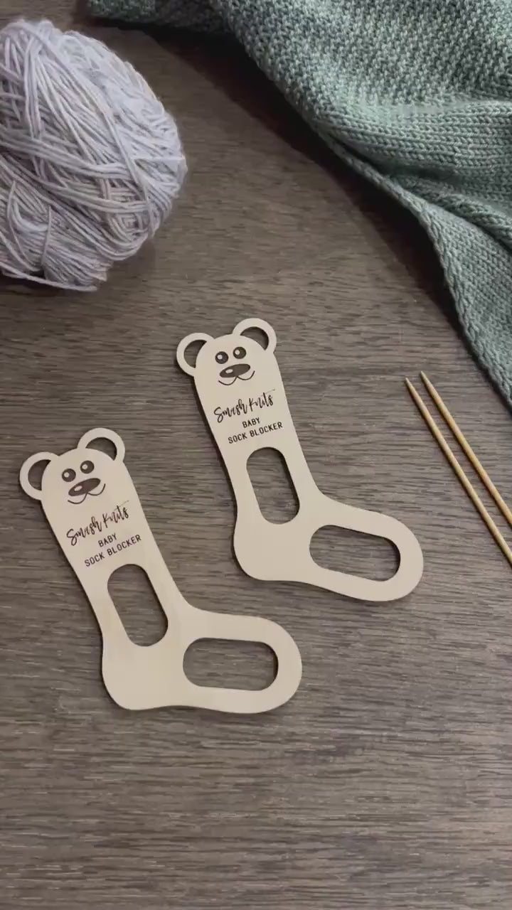 Wooden Sock Blocker for Knitting and Crochet - Baby Sizes
