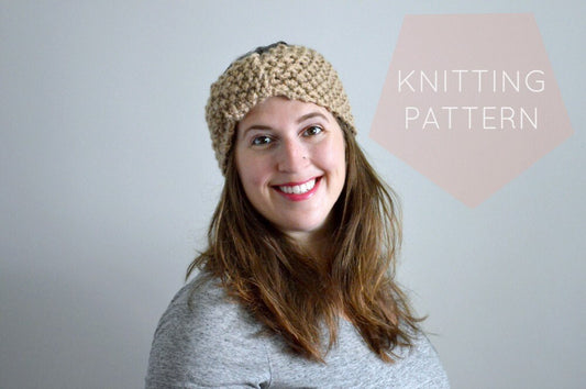 Instant Download Knitting Pattern - Womens Earwarmer Pattern  Knit Earwarmer Pattern - Knit Headwrap Pattern - Knit Turban Womens Accessorie